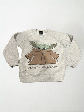 Star Wars Baby Yoda Crewneck Sweater - Light Gray - 18 months - kids
